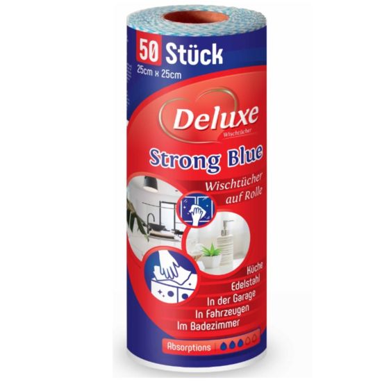 Deluxe 50szt Strong Blue ścierka w rolce(24)D,GB]
