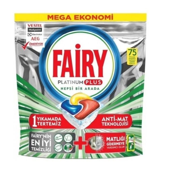 Fairy 75szt Platinum Lemon Plus do zmywarki (3)