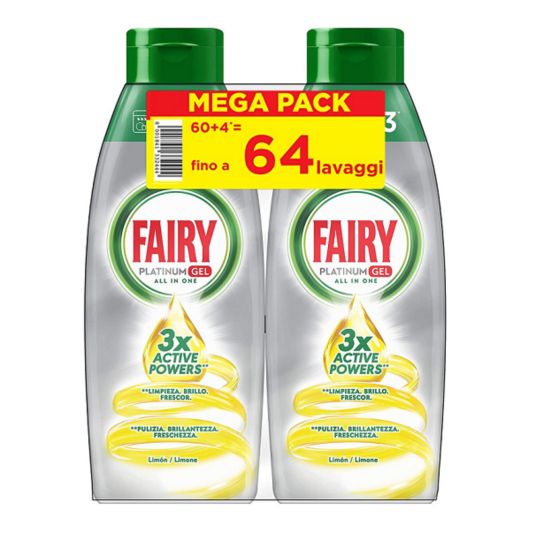 Fairy 2x 650ml Platinum Lemon żel do zmyw (6)[IT]
