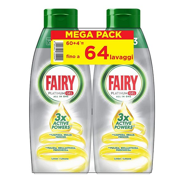Fairy 2x 650ml Platinum Lemon żel do zmyw (6)[IT]