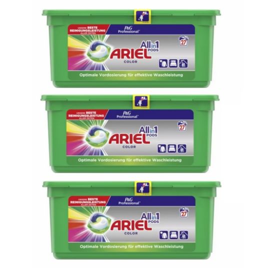 Ariel 3w1 3x 27szt- 81szt Kolor kapsułki [D,F]
