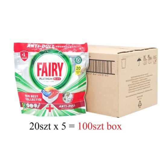 Fairy 20szt x5/ 100szt Platinum Plus Lemon box