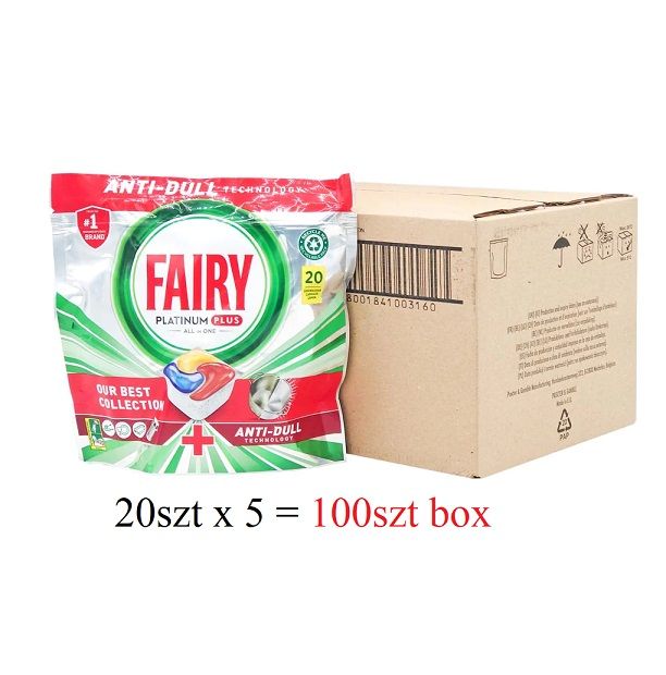 Fairy 20szt x5/ 100szt Platinum Plus Lemon box