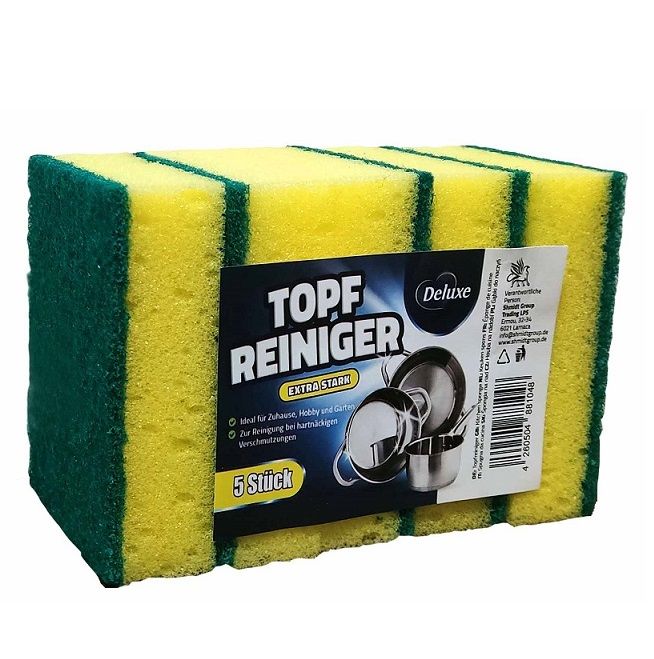 Deluxe 5szt Topfreiniger zmywaki żółte (200)[D,GB]
