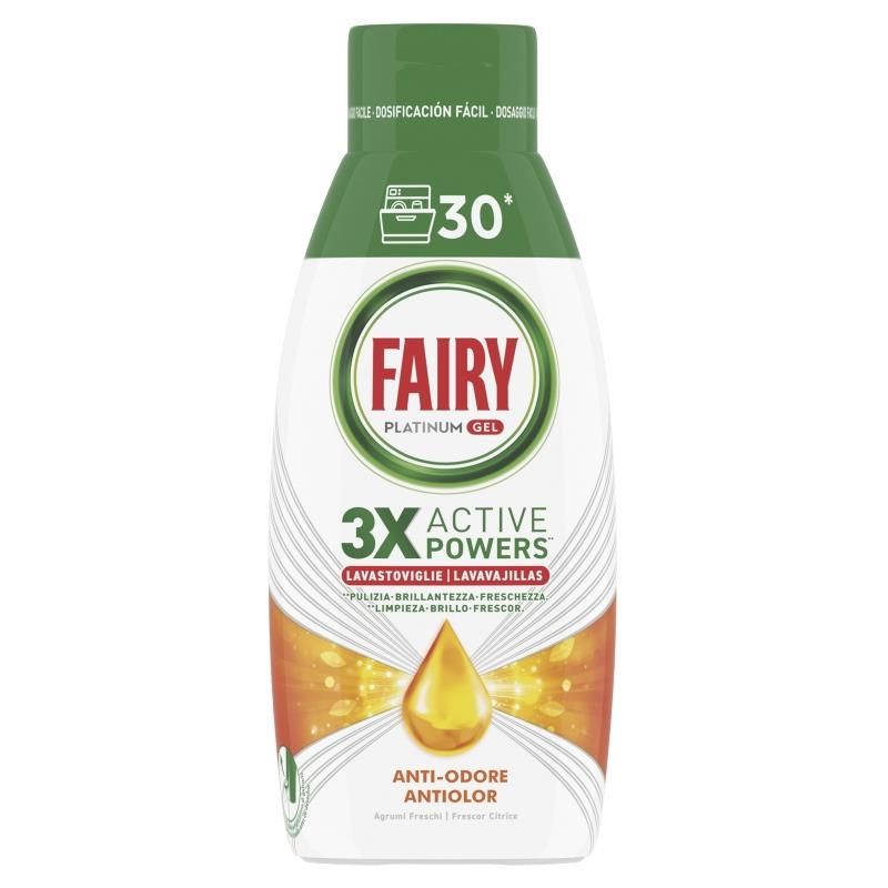 Fairy 600ml Platinum Citrus żel do zmyw (12)[IT]