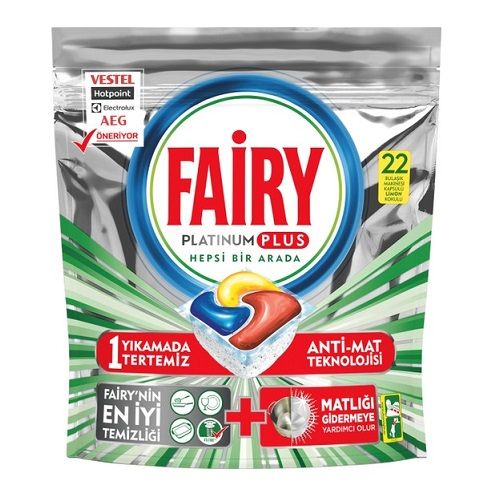 Fairy 22szt Platinum Plus Limone do zmywarki(5)TR]