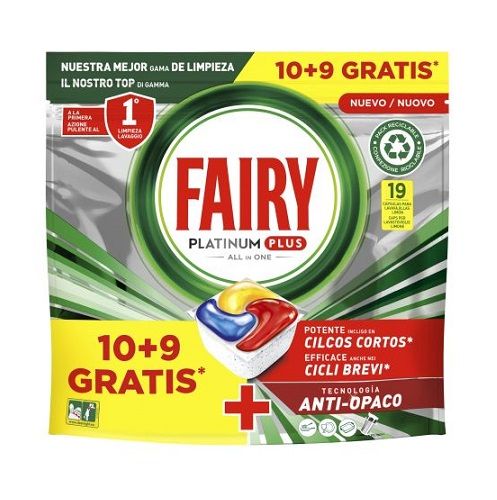Fairy 19szt Platinum Plus Lemon do zmywarki(6)[ES]