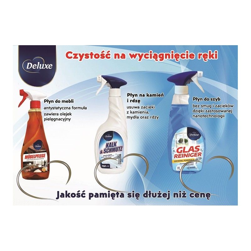 Plakat A4 (21x29,7cm) Deluxe spraye czyszczące