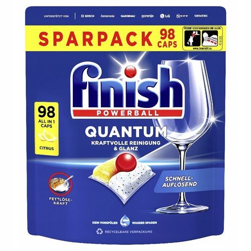 Finish 98szt Quantum do zmywarki (disp)[D]