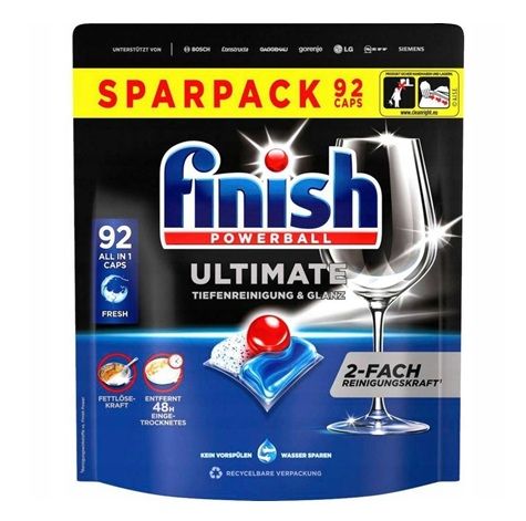 Finish 92szt Ultimate Fresh do zmywarki (disp)[D]