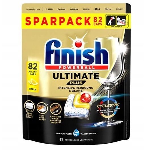 Finish 82szt Ultimate Plus do zmywarki (disp)[D]