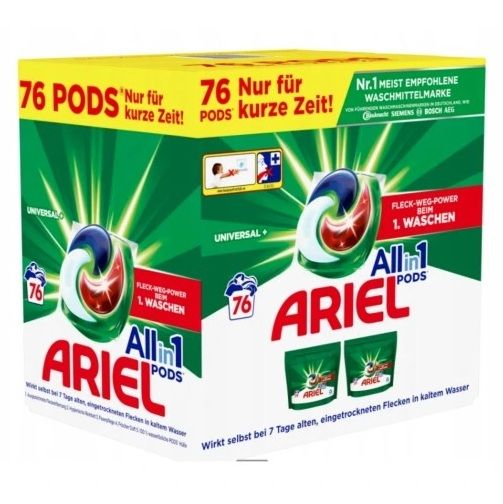 Ariel 2x38szt/ 76szt kapsułki karton (disp)[D]