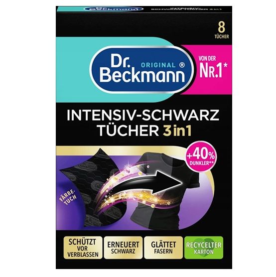 Dr.Beckmann 8szt chusteczki do czarnego (12)[D]