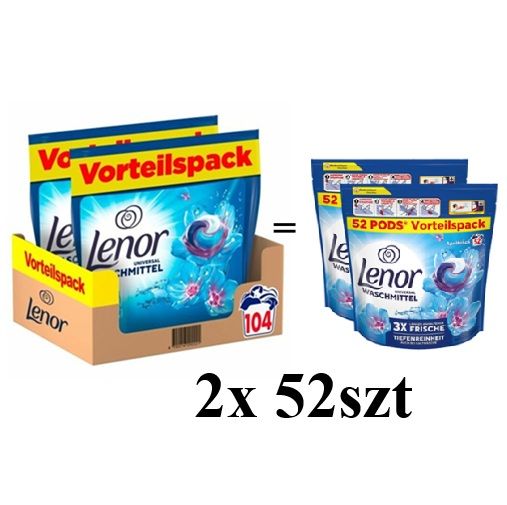 Lenor 2x 52szt/ 104szt April Universal kapsułki[D]