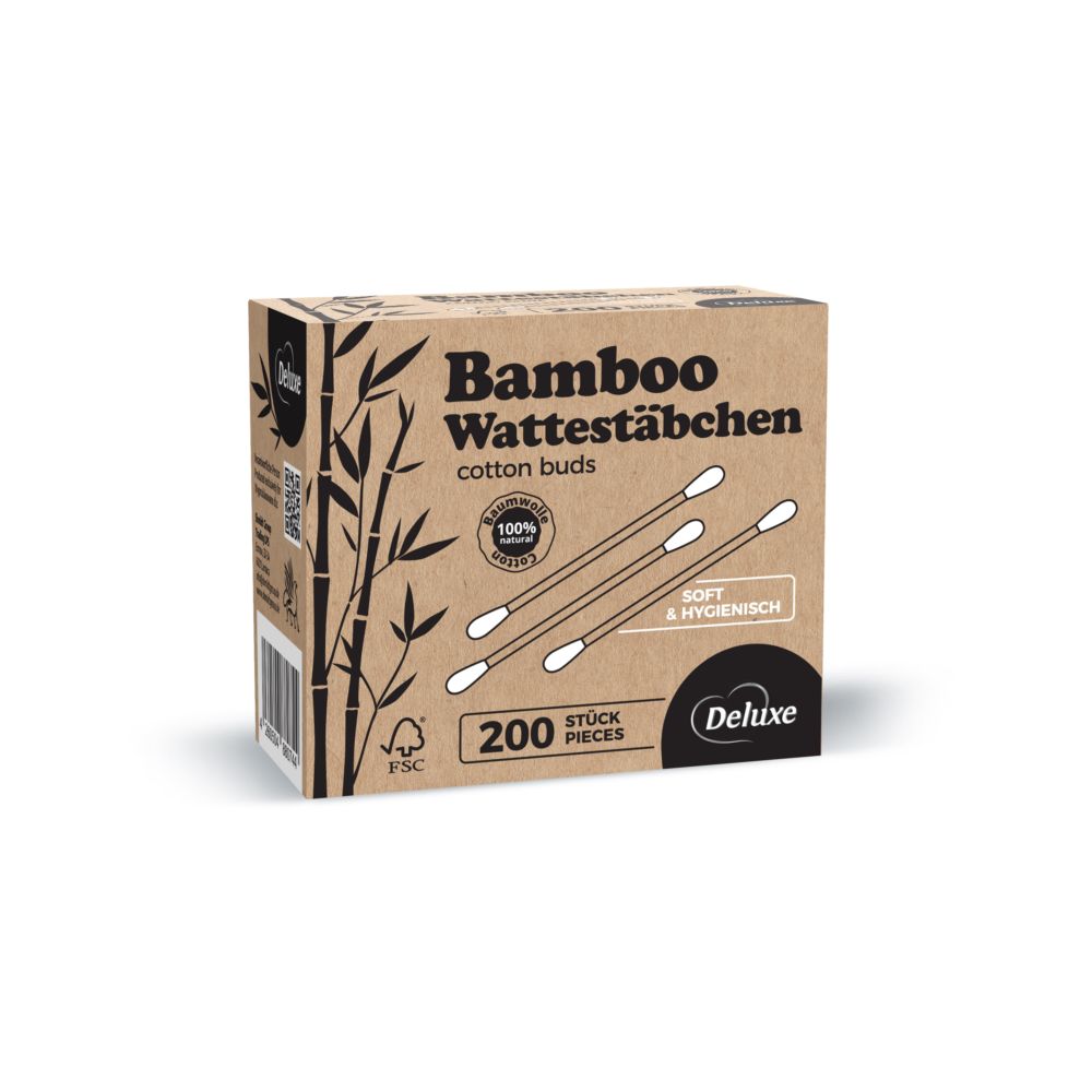 Deluxe 200szt EcoBamboo Watte patyczki (24)[D,GB]