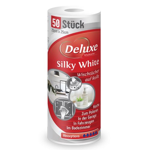Deluxe 50szt Silky White ścierka w rolce(24)D,GB]