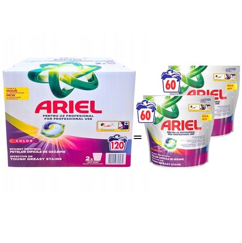 Ariel 2x 60szt/ 120szt 3w1 kapsułki [GR]